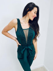 Keilah | Lace-Back Sleeveless Jumpsuit