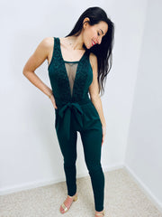 Keilah | Lace-Back Sleeveless Jumpsuit