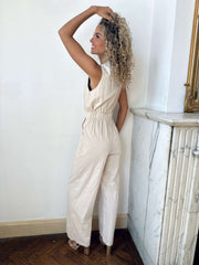 Voncile | Sleeveless Tie-Waist Jumpsuit