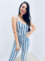 Betzaida | Striped Tie-Waist Jumpsuit