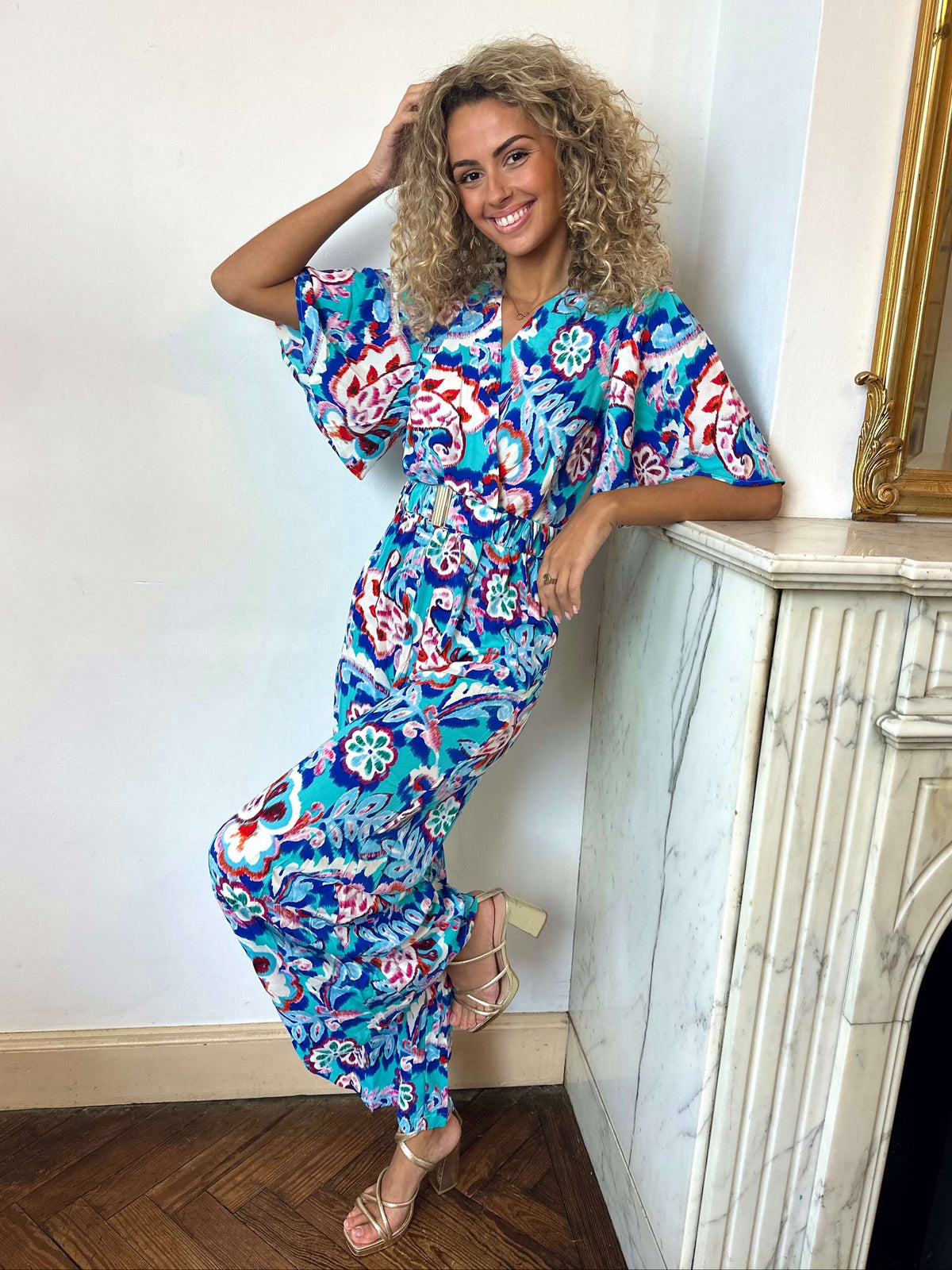 Cleda | Floral Wrap Jumpsuit