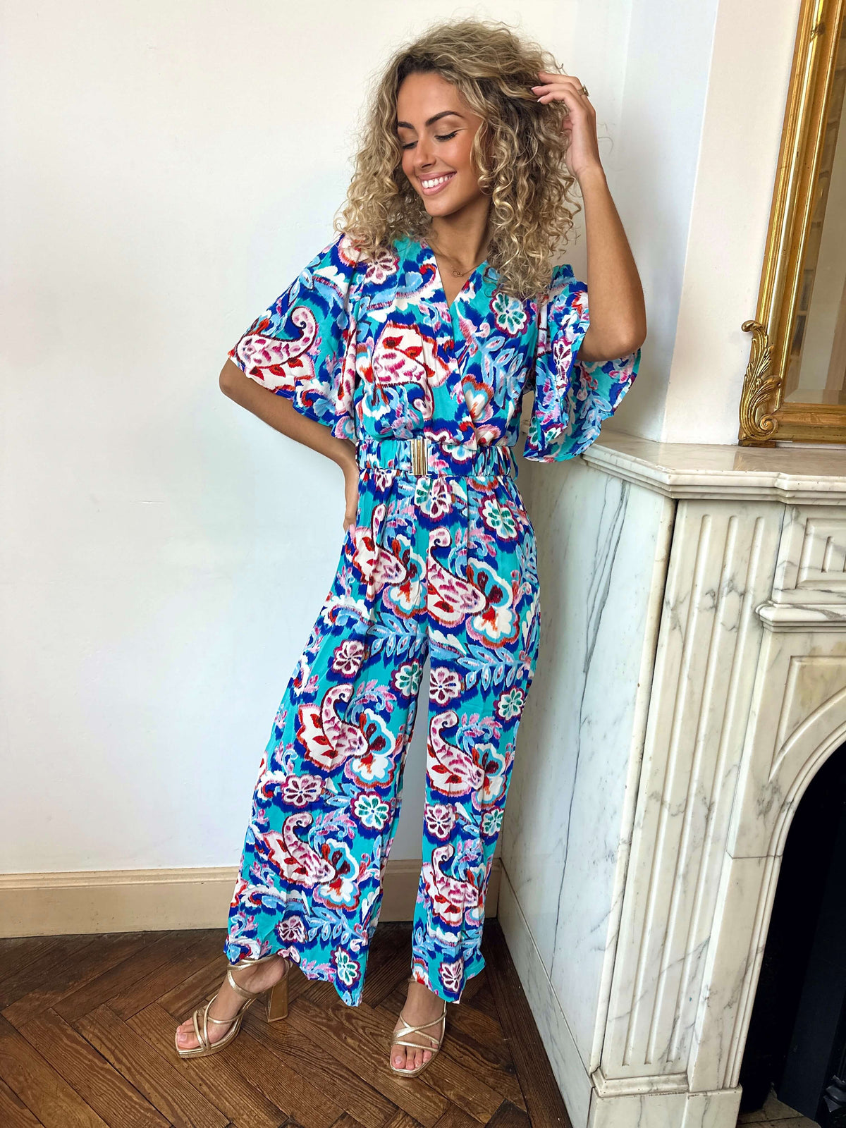 Cleda | Floral Wrap Jumpsuit