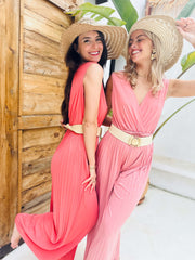 Jahaira | Pleated Wrap Jumpsuit