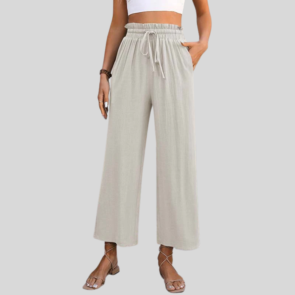 ELUNA | HIGH-WAISTED DRAWSTRING TROUSERS