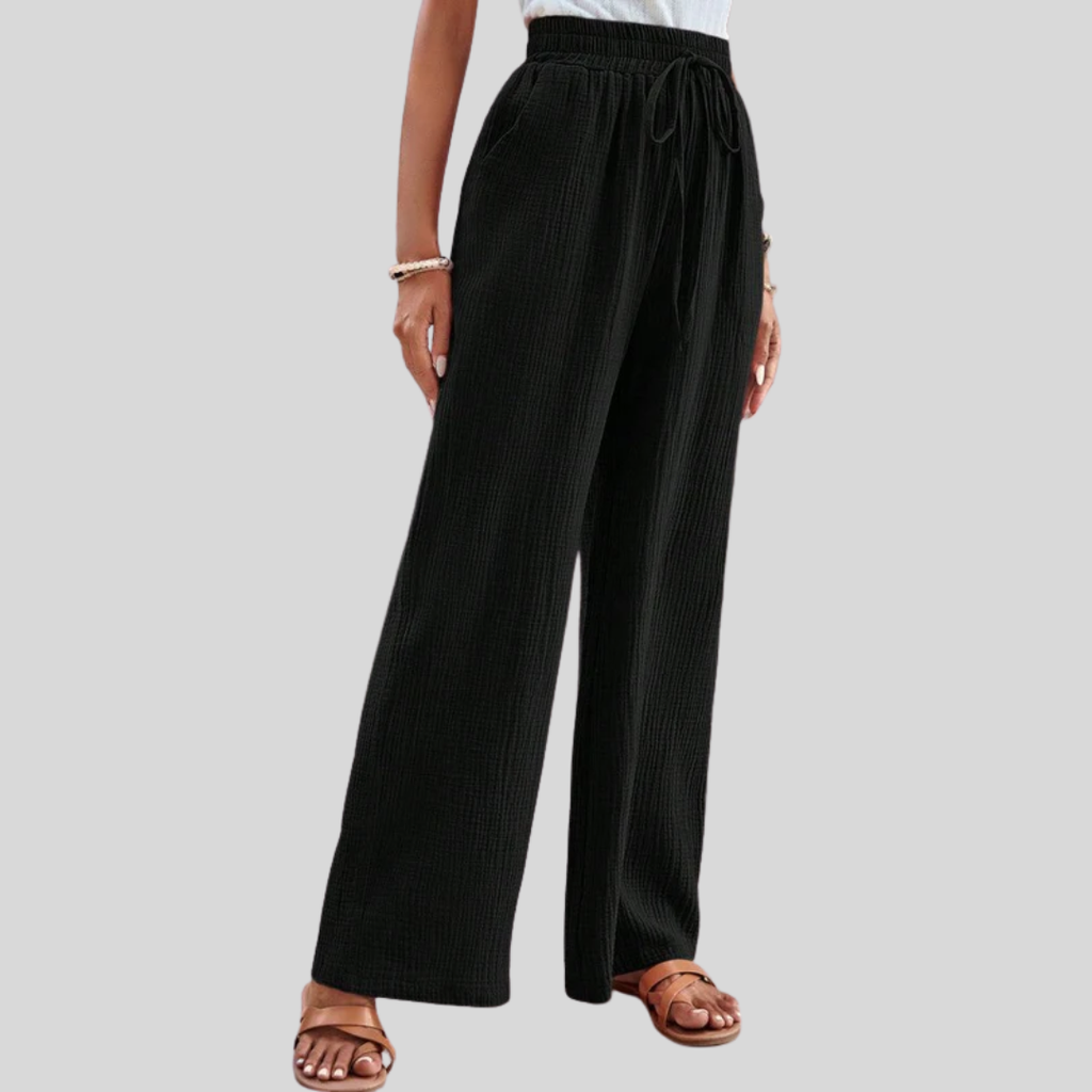 ZEVA | ELASTIC-WAIST DRAWSTRING TROUSERS