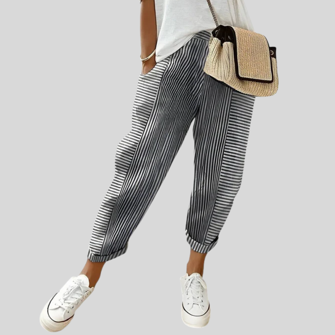 ELVIRA | ELASTIC-WAIST SUMMER TROUSERS