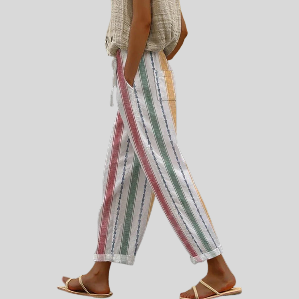 TALANI | STRIPED ELASTIC-WAIST DRESS