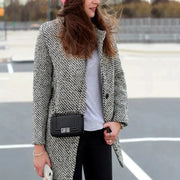 Myesha | Herringbone Lapel Coat