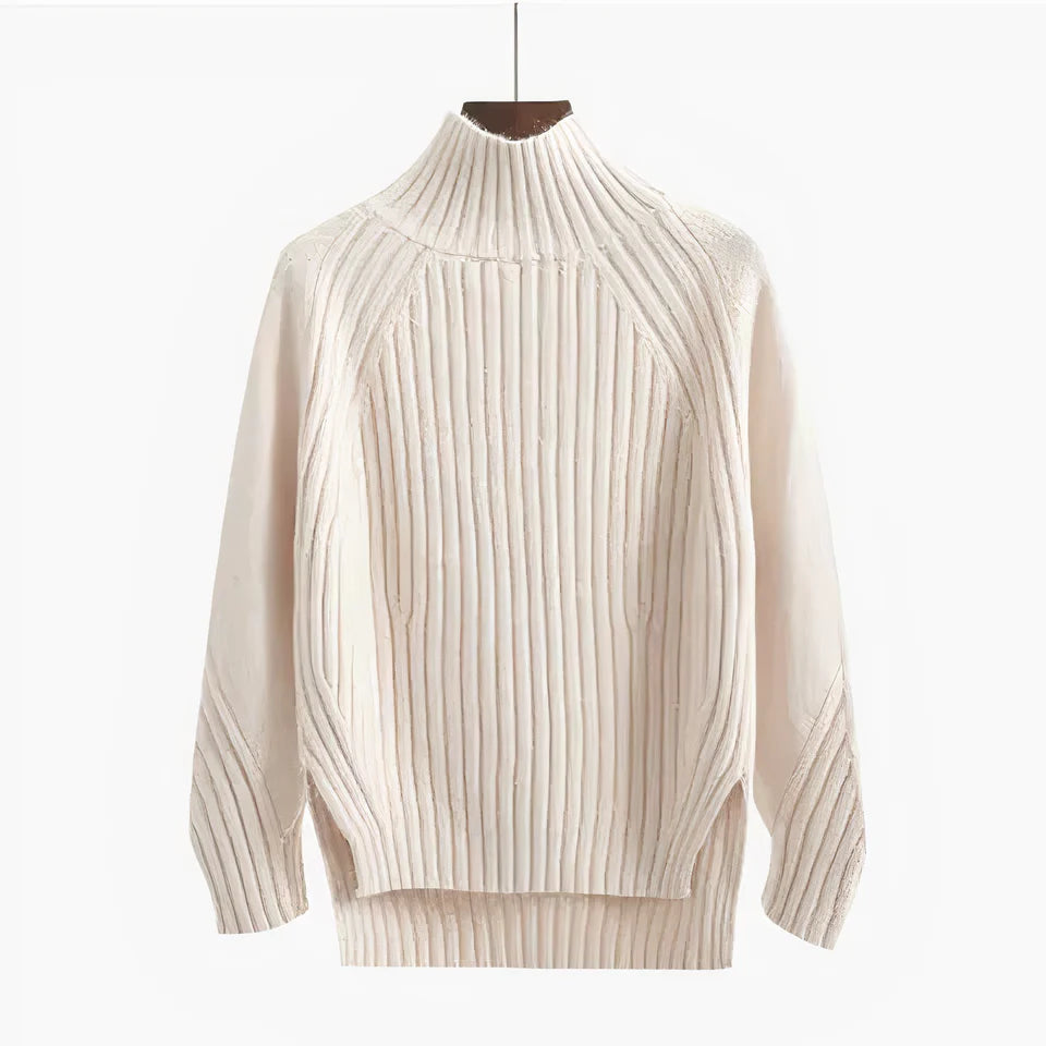 Valda | Stand-Neck Ribbed Jumper