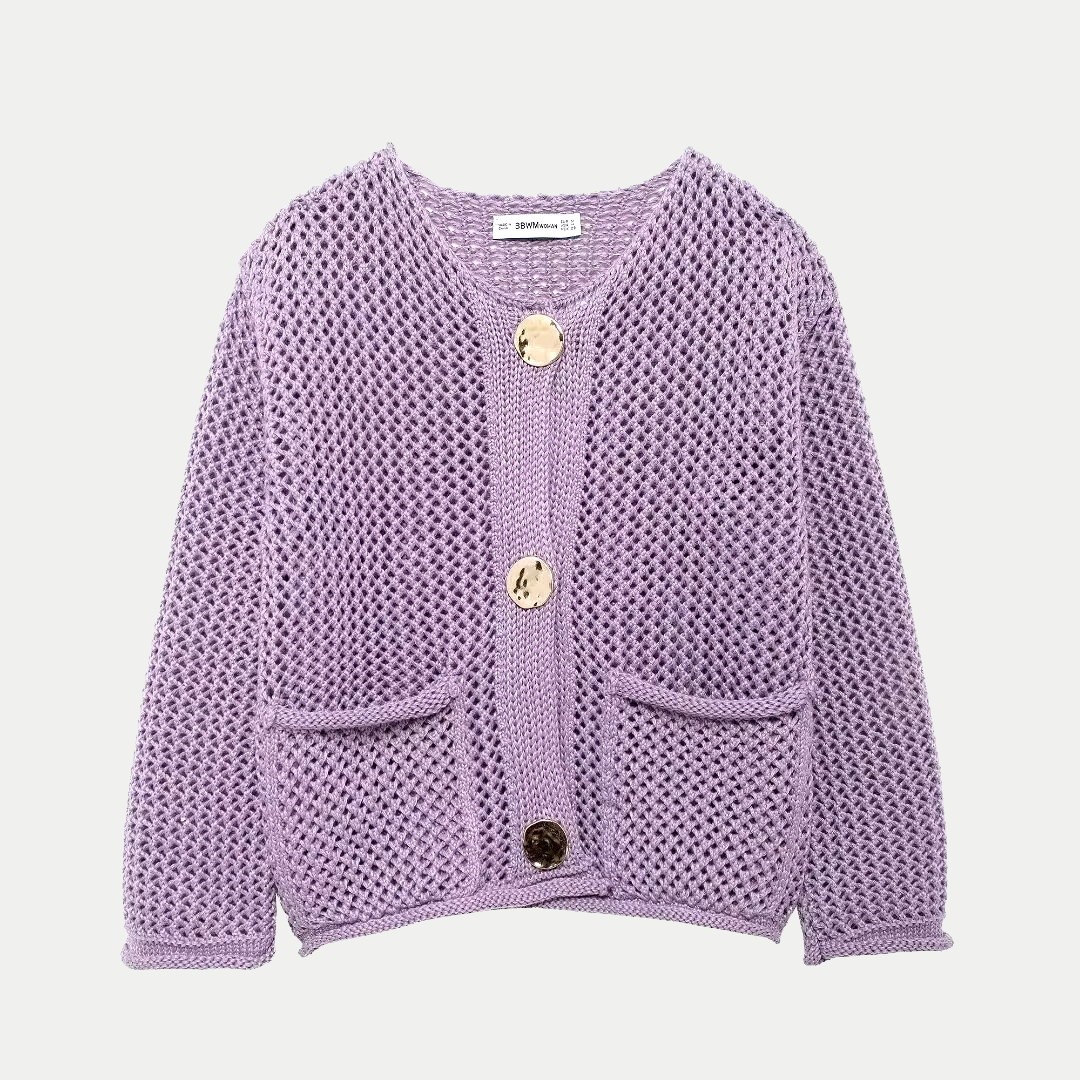 Minna | Round-Neck Button Cardigan
