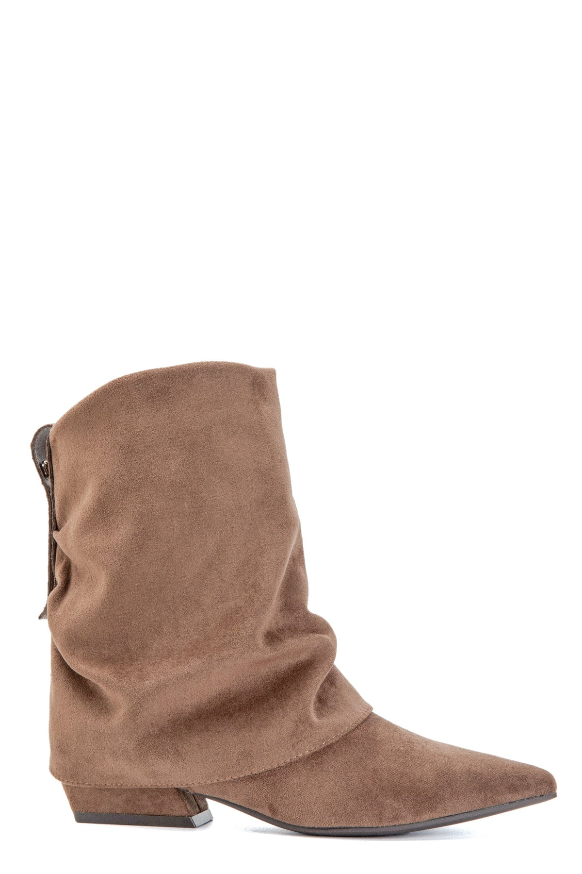 Zephirine suedine block-heel boots in mocha