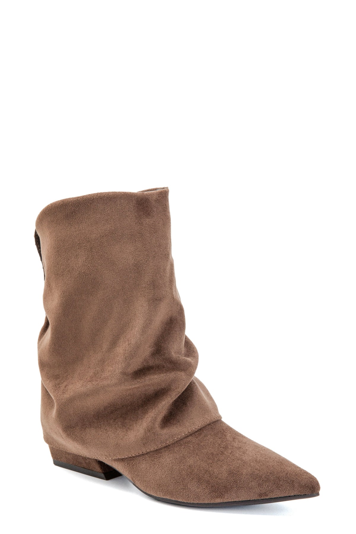 Zephirine suedine block-heel boots in mocha