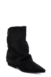 Zephirine suedine block-heel boots in black