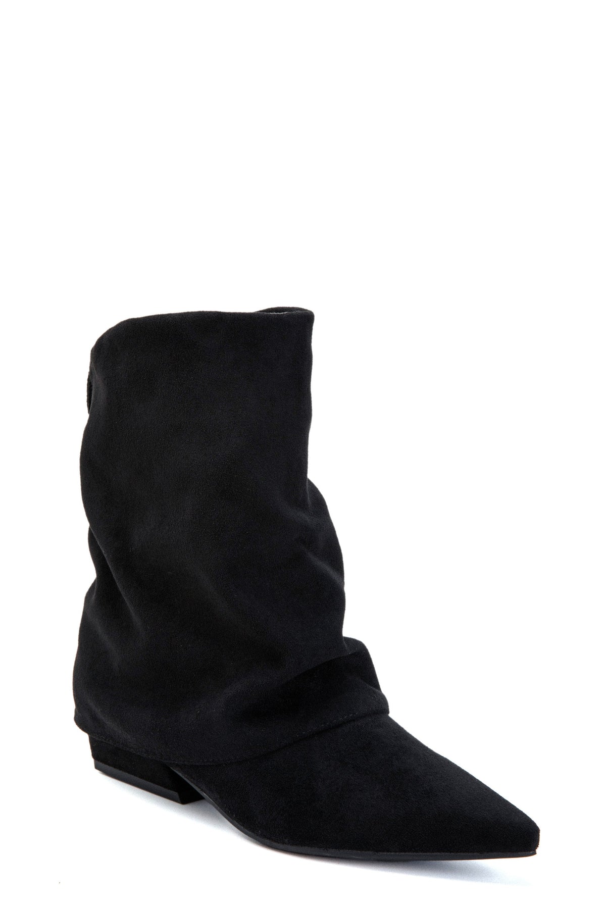 Zephirine suedine block-heel boots in black