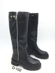 Godelieve adjustable zip boots in black