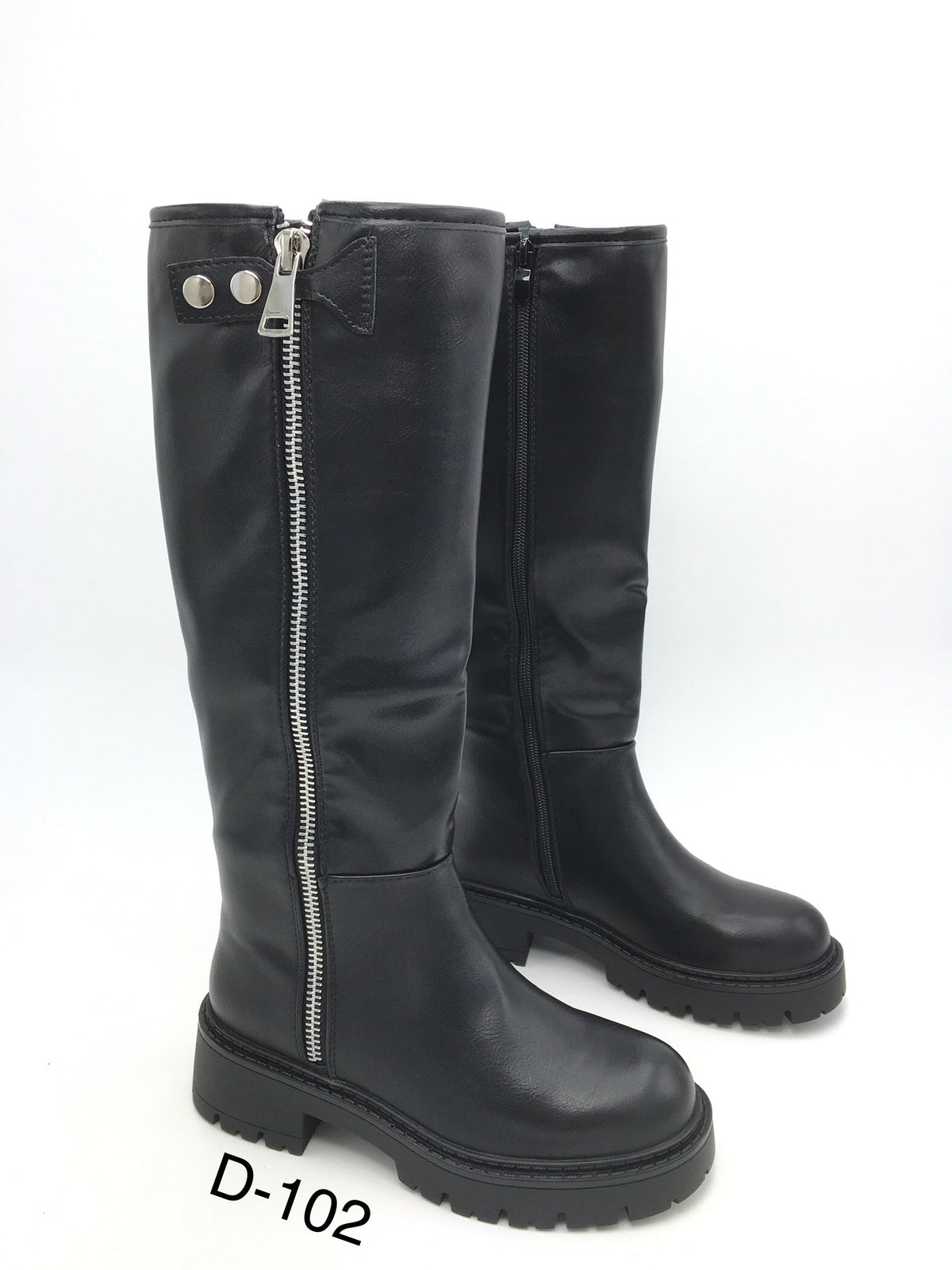 Godelieve adjustable zip boots in black