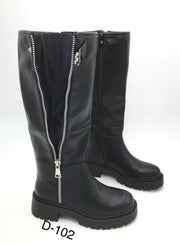 Godelieve adjustable zip boots in black