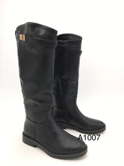 Theresina buckle-detail boots in black