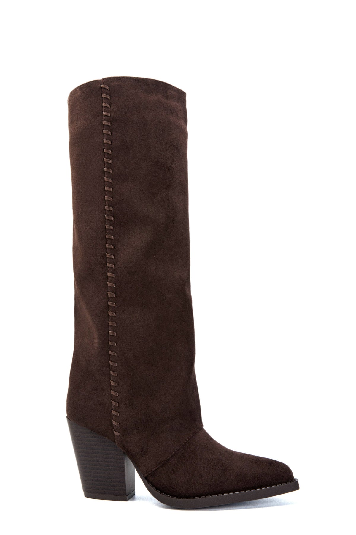 Quitterie western-style high boots in brown