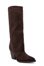 Quitterie western-style high boots in brown