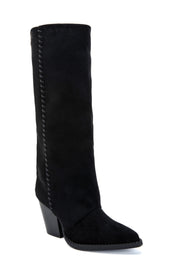 Quitterie western-style high boots in black