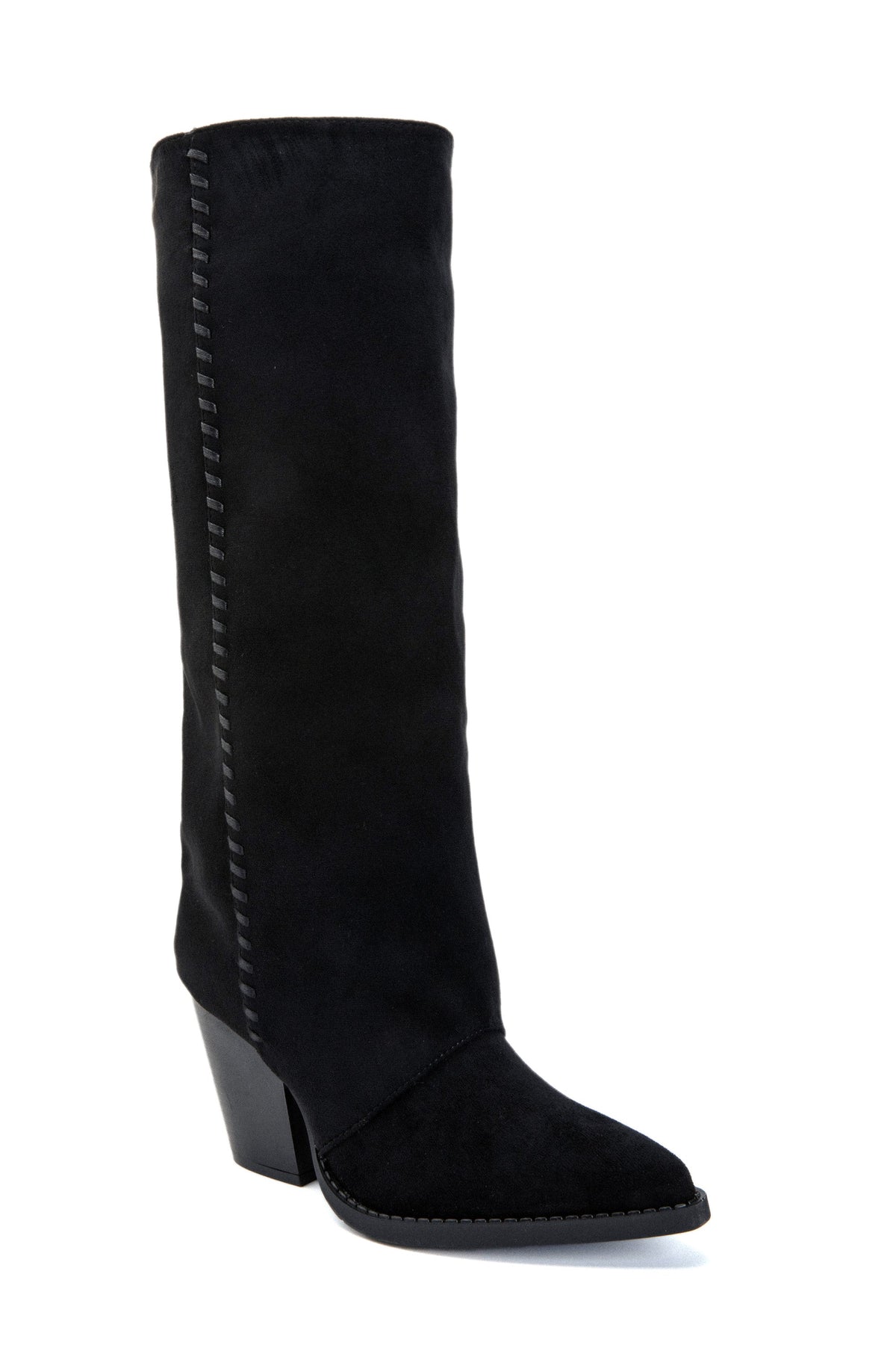 Quitterie western-style high boots in black