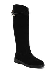 Ragnhild leather high boots in black