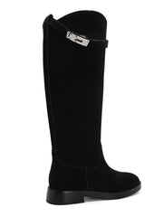 Ragnhild leather high boots in black