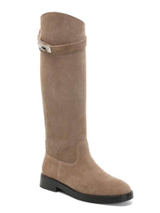 Ragnhild leather high boots in khaki
