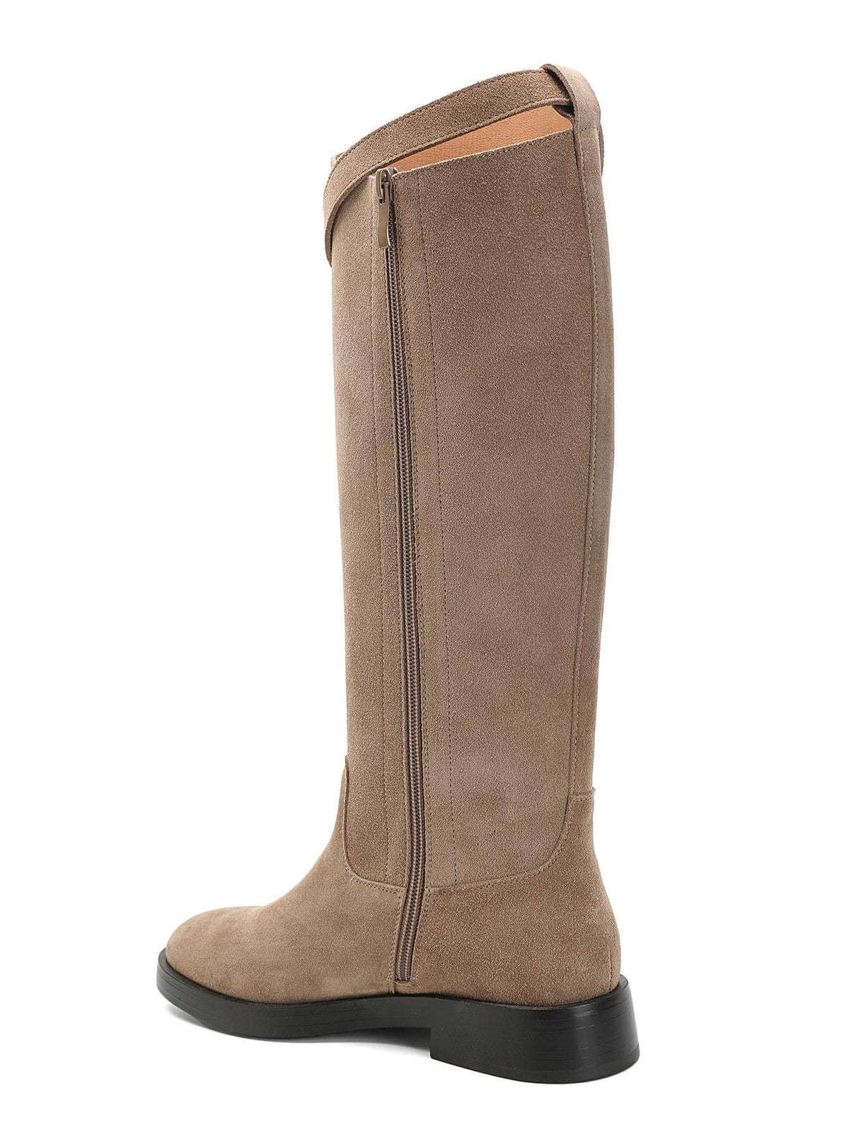 Ragnhild leather high boots in khaki