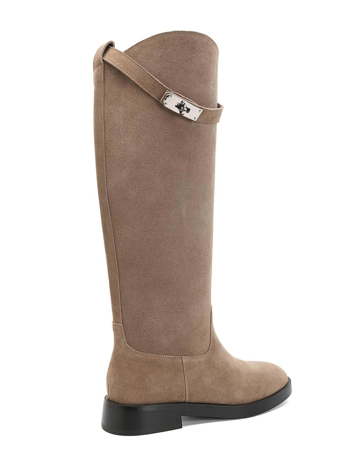 Ragnhild leather high boots in khaki