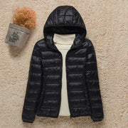 Lucasta | Ultra-Light Quilted Padded Jacket – Dark Blue Hooded
