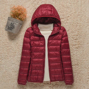 Lucasta | Ultra-Light Quilted Padded Jacket – Dark Blue Hooded