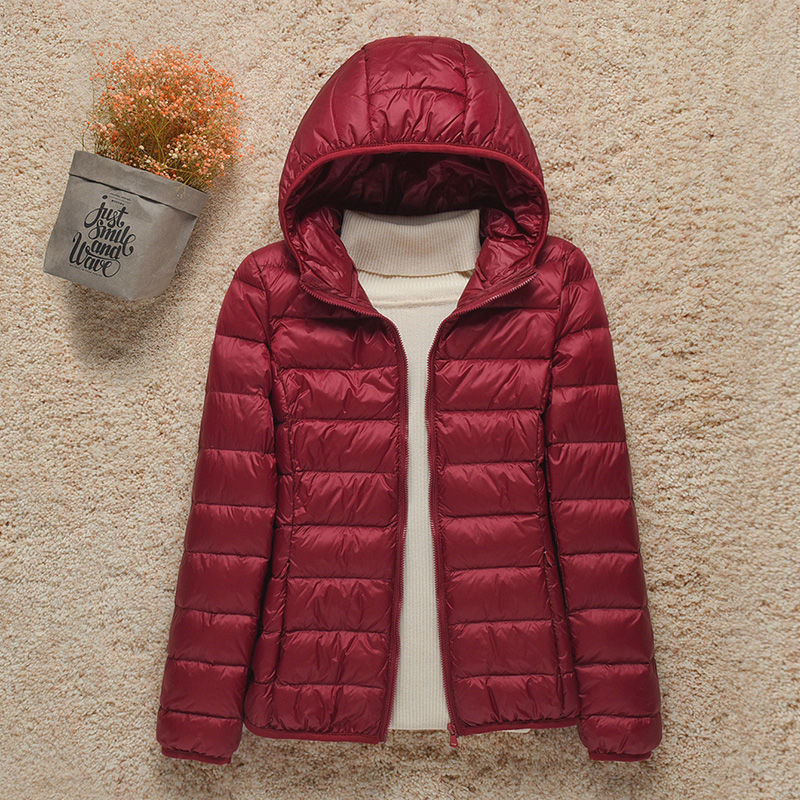 Lucasta | Ultra-Light Quilted Padded Jacket – Dark Blue Hooded