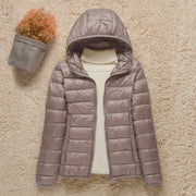 Lucasta | Ultra-Light Quilted Padded Jacket – Dark Blue Hooded