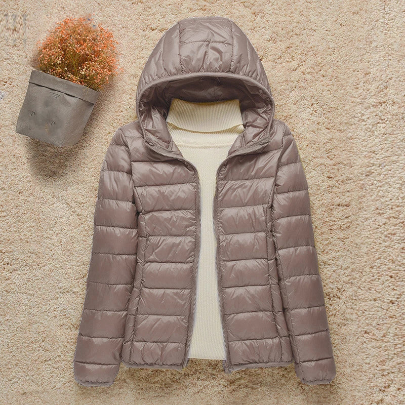 Lucasta | Ultra-Light Quilted Padded Jacket – Dark Blue Hooded