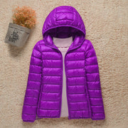 Lucasta | Ultra-Light Quilted Padded Jacket – Dark Blue Hooded