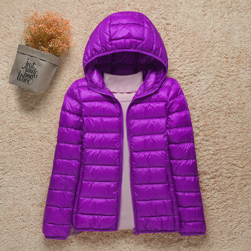 Lucasta | Ultra-Light Quilted Padded Jacket – Dark Blue Hooded