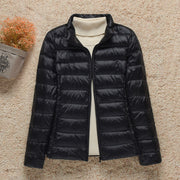 Lucasta | Ultra-Light Quilted Padded Jacket – Black Hooded