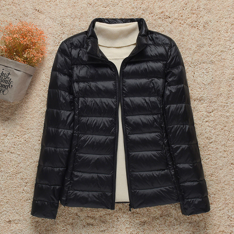 Lucasta | Ultra-Light Quilted Padded Jacket – Black Hooded