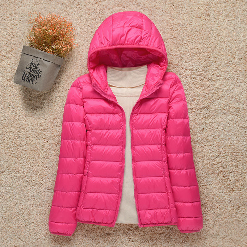Lucasta | Ultra-Light Quilted Padded Jacket – Dark Blue Hooded