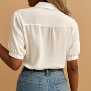 Dalena | Lace-Detail Short-Sleeve Blouse