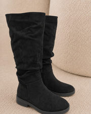 Jessamy high block-heel boots in black
