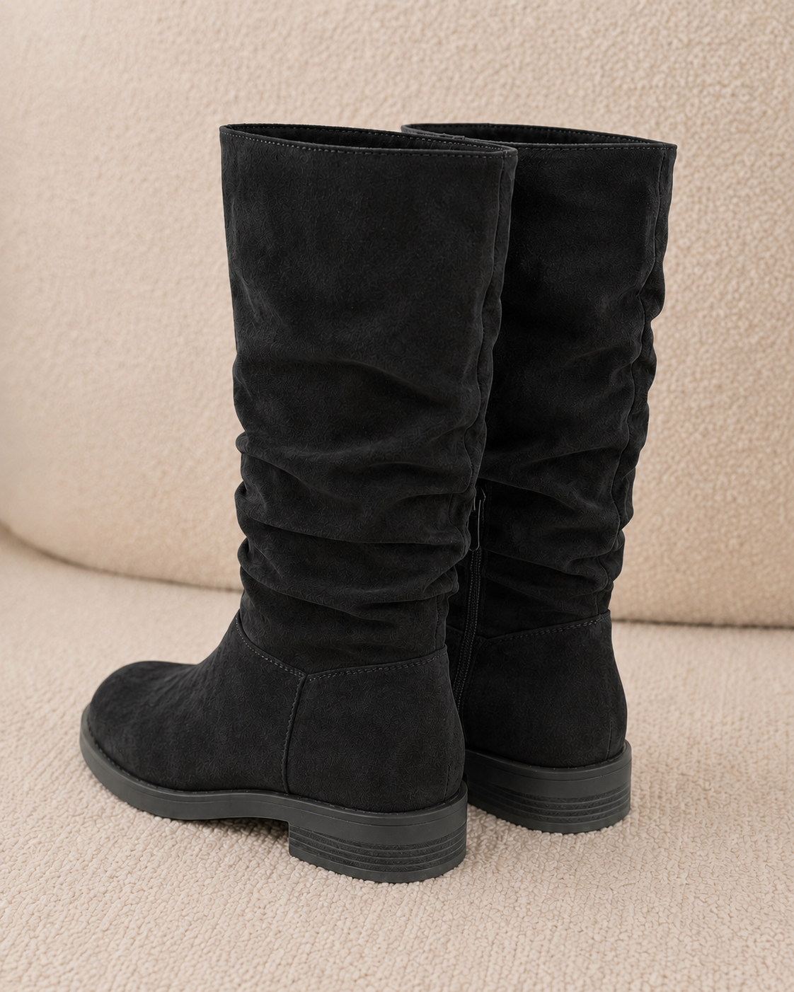 Jessamy high block-heel boots in black