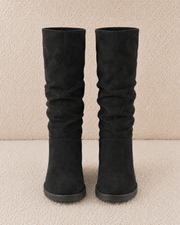 Jessamy high block-heel boots in black