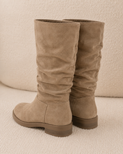 Jessamy high block-heel boots in khaki