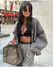 Dasha | Wide-Sleeve Collarless Jacket