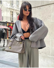 Dasha | Wide-Sleeve Collarless Jacket