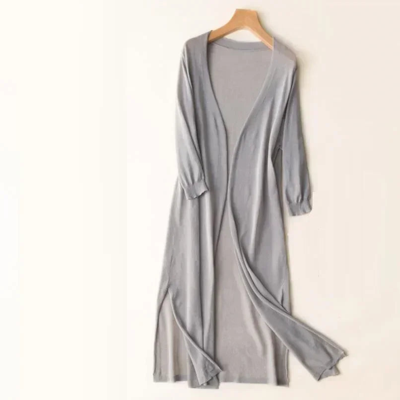Tempie | Open-Front Long Cardigan