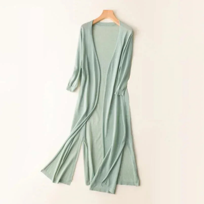 Tempie | Open-Front Long Cardigan